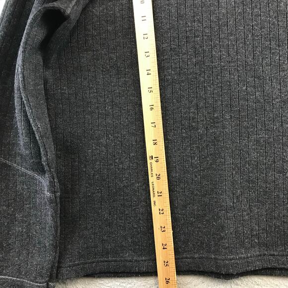 PrAna Men's Large Quarter Zip Long Sleeve Gray Pullover Wool - Picture 7 of 10